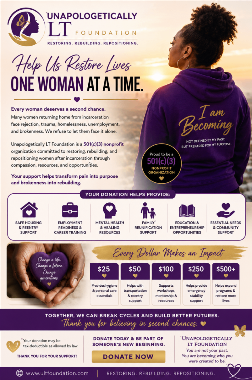 Help Us Restore Lives One Woman at a Time — Unapologetically LT Foundation