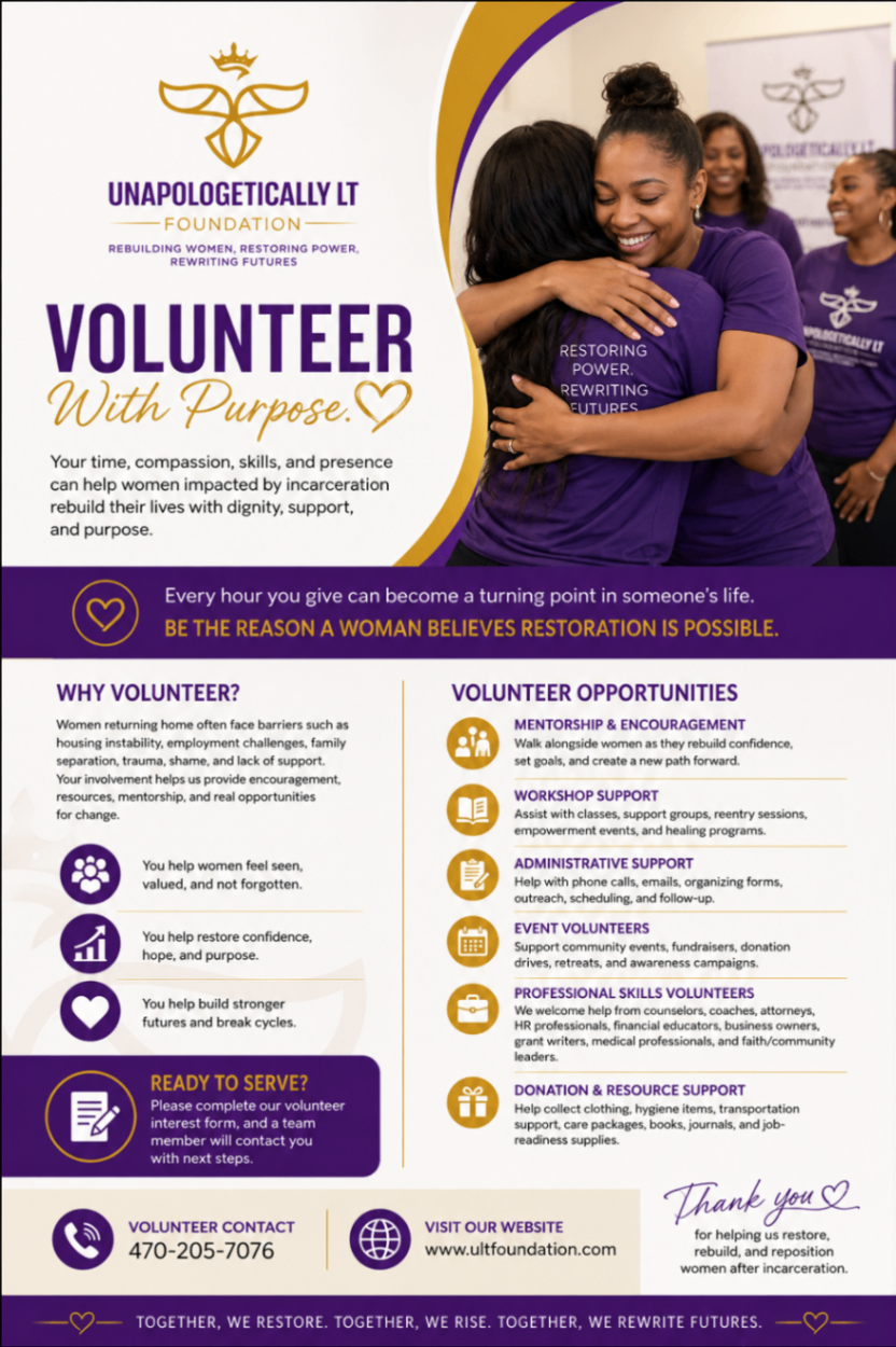 Volunteer With Purpose — Unapologetically LT Foundation